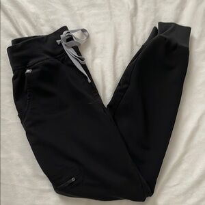 Figs Zamora Black High Waisted Scrub Pants